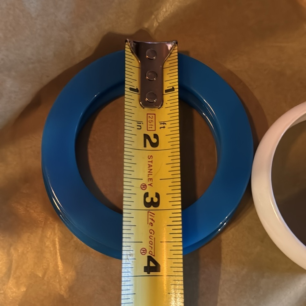 Vintage Bangle Trio - 2 blue 1 white SEE PICS - Picture 4 of 5